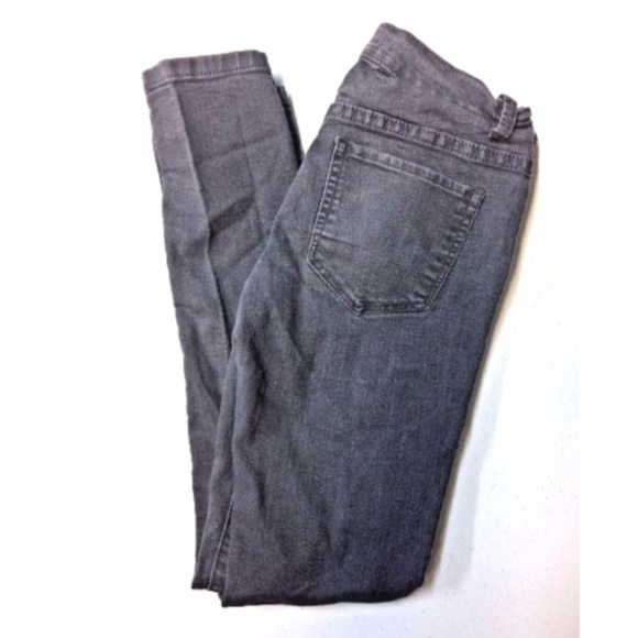 Forever 21 Juniors Skinny Jeans Gray pants Slim 25 - Picture 4 of 6